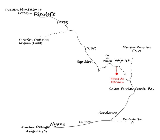 Plan d'accès à la ferme