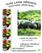 Laines Mérinos à tricoter, Teintures Végétales Laines Mérinos à tricoter, Teintures Végétales